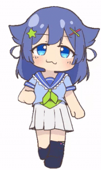 Carefree anime girl